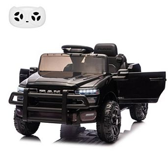 12V Licensed RAM Pickup Ride-On Truck, Remote Control, 3 Speeds, LED Lights, Music, All-Terrain