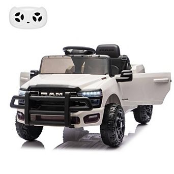 12V Licensed RAM Pickup Ride-On Truck, Remote Control, 3 Speeds, LED Lights, Music, All-Terrain