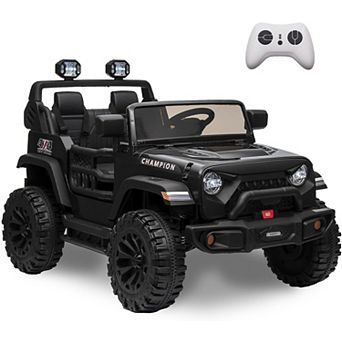 24V 2-Seater Kids Ride On Jeep, 2×200W Motors, Remote, LED Lights, Bluetooth, 4WD, 7Ah Battery