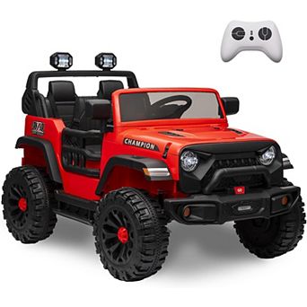 24V 2-Seater Kids Ride On Jeep, 2×200W Motors, Remote, LED Lights, Bluetooth, 4WD, 7Ah Battery