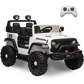 24V 2-Seater Kids Ride On Jeep, 2×200W Motors, Remote, LED Lights, Bluetooth, 4WD, 7Ah Battery