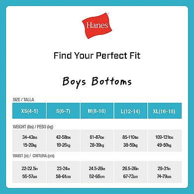 Boys 6-18 Hanes® 4-Pack Ultimate® Cotton-Blend Woven Boxer Underwear