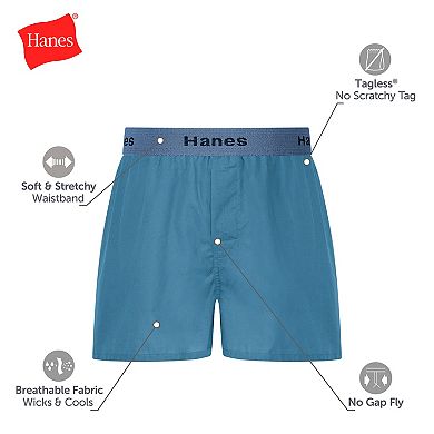 Boys 6-18 Hanes® 4-Pack Ultimate® Cotton-Blend Woven Boxer Underwear