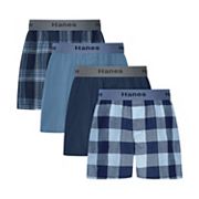 Lot De 4 Boxers Garçons Fruit Of The Loom, Motif Tartan, Taille Small 6-8 Ans