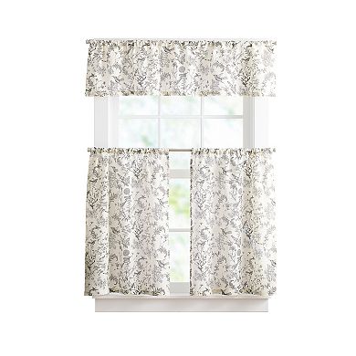 Curtainworks Hummingbird 3-pc. Valance & Tier Set