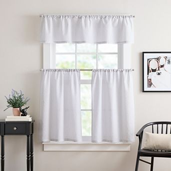 Curtainworks James 3 pc Valance & Tier Set