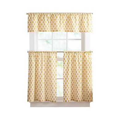 Curtainworks Kiara 3-pc. Valance & Tier Set