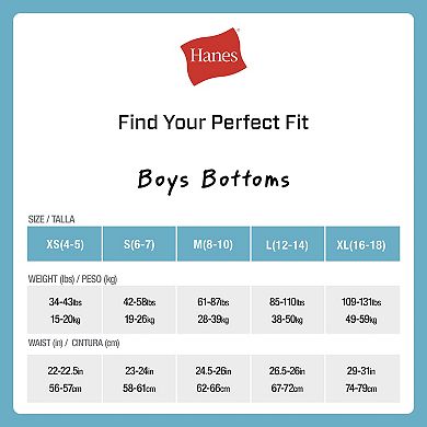 Boys 6-18 Hanes® 5-Pack Ultimate® Cotton-Stretch Boxer Briefs