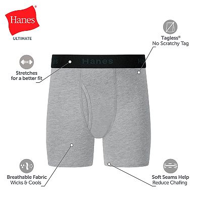 Boys 6-18 Hanes® 5-Pack Ultimate® Cotton-Stretch Boxer Briefs