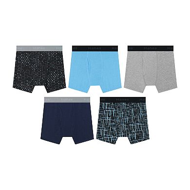 Boys 6-18 Hanes® 5-Pack Ultimate® Cotton-Stretch Boxer Briefs