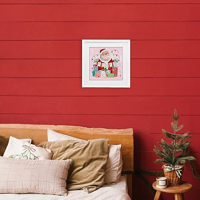 Stupell Home Decor Merry Pinkmas Santa Wall Art