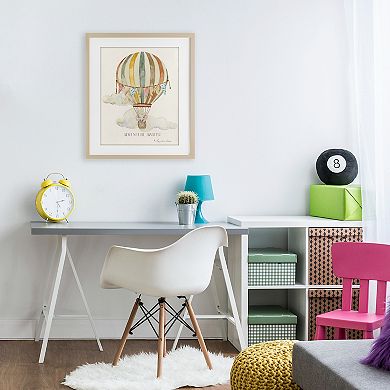 Stupell Home Decor Adventure Awaits Framed Balloon Wall Art