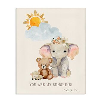 Stupell Home Decor My Sunshine Elephant & Teddy Wall Art