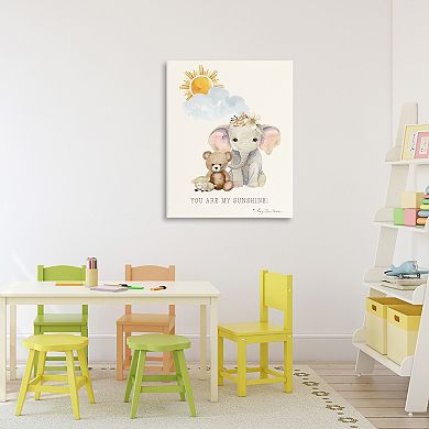 Stupell Home Decor My Sunshine Elephant & Teddy Wall Art