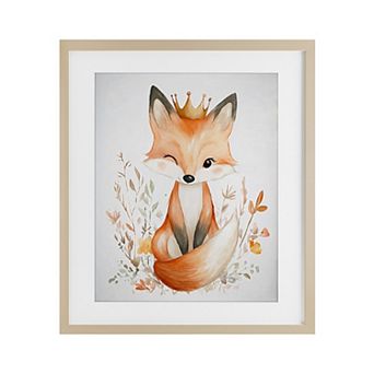 Stupell Home Decor Crowned Baby Fox Wall Art