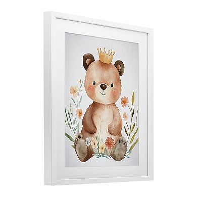 Stupell Home Decor Whimsical Crowned Baby Bear Wall Art