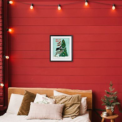 Stupell Home Decor Deck The Halls Stacked Dogs Wall Art