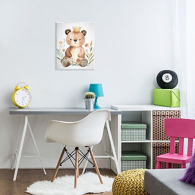 Stupell Home Decor Whimsical Crowned Baby Bear Wall Art