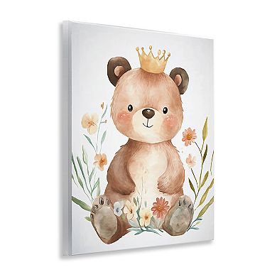 Stupell Home Decor Whimsical Crowned Baby Bear Wall Art