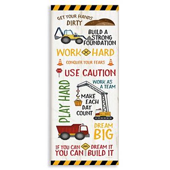 Stupell Home Decor Kids' Construction Zone Vehicles Wall Art