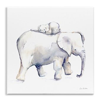 Stupell Home Decor Children's Baby Elephant Wall Art