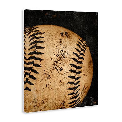 Stupell Home Decor Vintage Baseball Close Up Wall Art