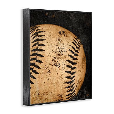 Stupell Home Decor Vintage Baseball Close Up Wall Art