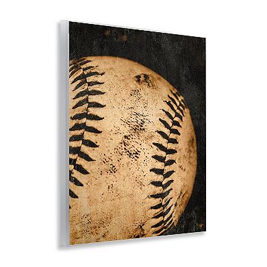 Stupell Home Decor Vintage Baseball Close Up Wall Art