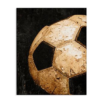 Stupell Home Decor Vintage Soccer Ball Closeup Wall Art