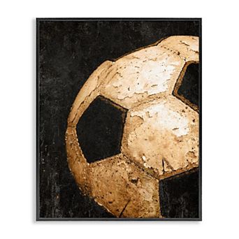 Stupell Home Decor Vintage Soccer Ball Closeup Wall Art