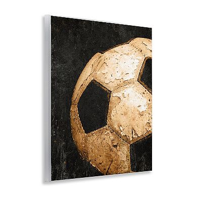 Stupell Home Decor Vintage Soccer Ball Closeup Wall Art