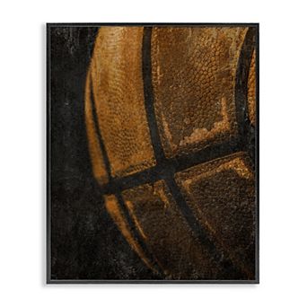 Stupell Home Decor Vintage Basketball Close Up Wall Art