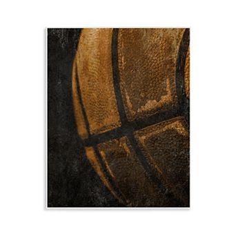 Stupell Home Decor Vintage Basketball Close Up Wall Art