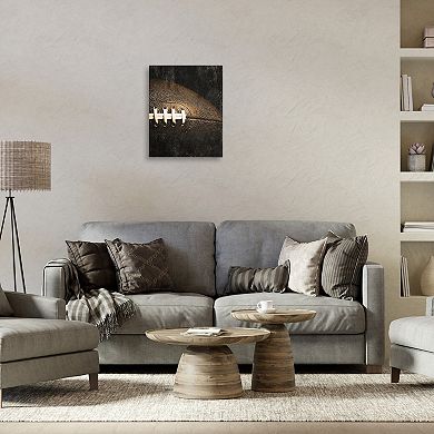 Stupell Home Decor Rustic Football Close Up Wall Art