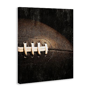 Stupell Home Decor Rustic Football Close Up Wall Art