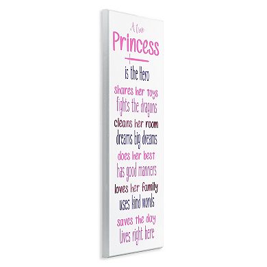 Stupell Home Decor True Princess Is The Hero Plaque Wall Art