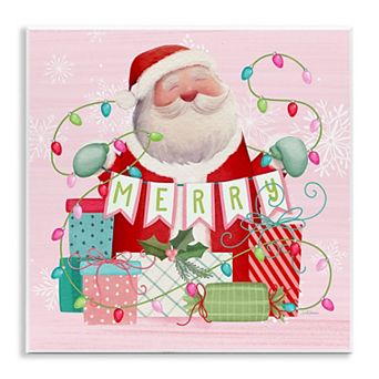 Stupell Home Decor Merry Santa Plaque Wall Art