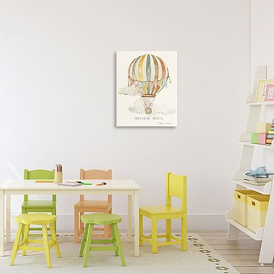 Stupell Home Decor Adventure Awaits Hot Air Balloon Canvas Wall Art