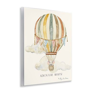 Stupell Home Decor Adventure Awaits Hot Air Balloon Plaque Wall Art
