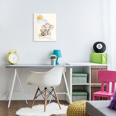 Stupell Home Decor My Sunshine Elephant & Teddy Plaque Wall Art
