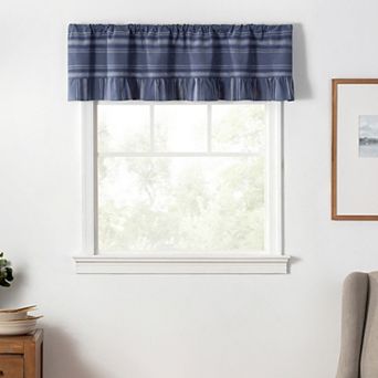 Martha Stewart Ruffle Stripe Tailored Window Valance