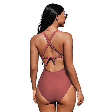 Women's Cupshe Tummy Control One-Piece Swimsuit