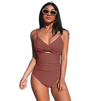 Petite Cupshe Cutout One-Piece Swimsuit