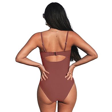 Petite Cupshe Cutout One-Piece Swimsuit