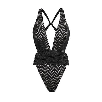 Petite Cupshe High Leg One-Piece Swimsuit