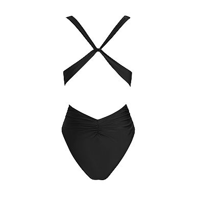 Petite Cupshe High Leg One-Piece Swimsuit
