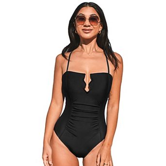 Petite Cupshe Front Cut-Out One-Piece Swimsuit