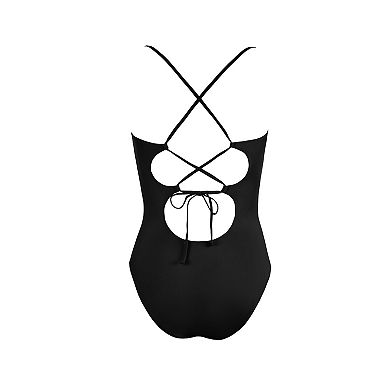 Petite Cupshe Front Cut-Out One-Piece Swimsuit