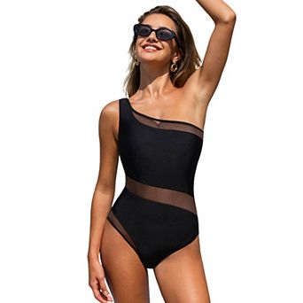 Petite Cupshe Mesh One-Piece Swimsuit