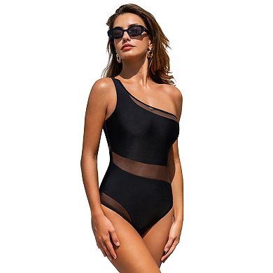Petite Cupshe Mesh One-Piece Swimsuit